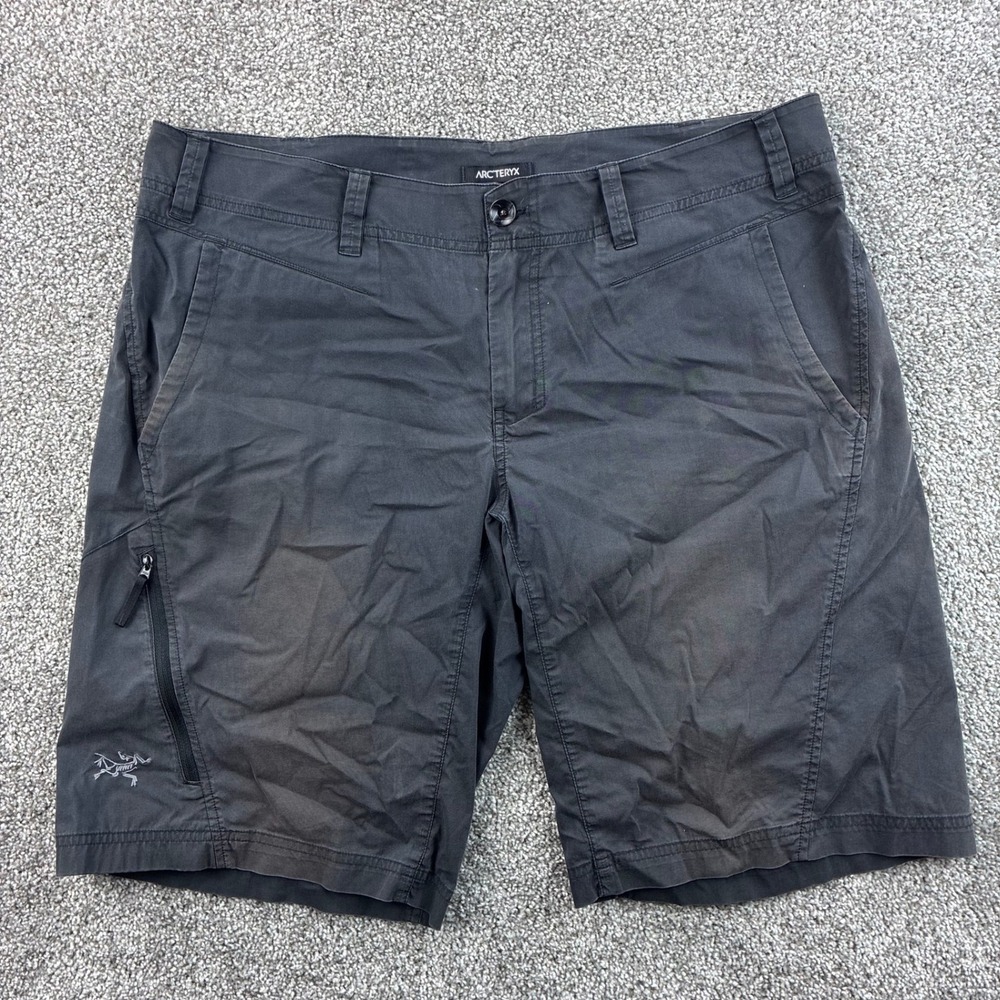 Arcteryx Stowe Shorts Mens 36 Black Cotton Nylon Cargo Hiking Outdoor